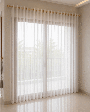 Vitrase Gorden White Sheer Minimalis – Tirai Jendela Tipis Transparan Modern Vitrase Gorden White Sheer Minimalis – Tirai Jendela Tipis Transparan Modern